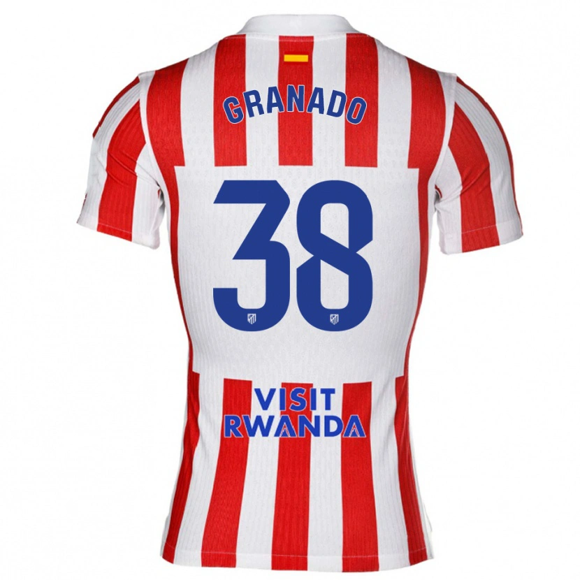 Danxen Herren Adrian Granado #38 Rot Weiß Heimtrikot Trikot 2025/26 T-Shirt