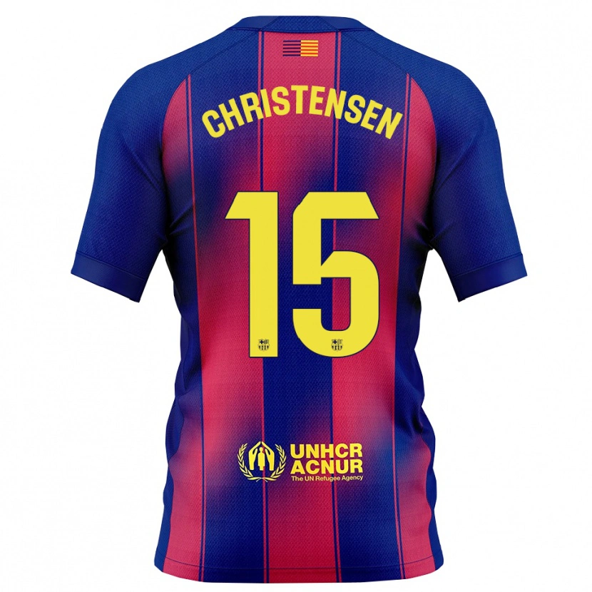 Danxen Herren Andreas Christensen #15 Blau Rot Heimtrikot Trikot 2025/26 T-Shirt