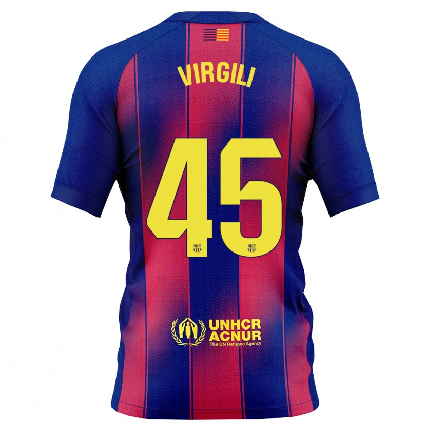Danxen Herren Jan Virgili #45 Blau Rot Heimtrikot Trikot 2025/26 T-Shirt