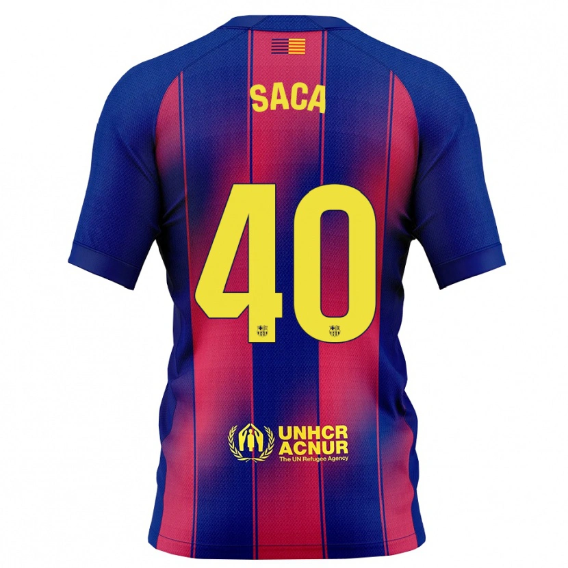 Danxen Herren Leo Saca #40 Blau Rot Heimtrikot Trikot 2025/26 T-Shirt