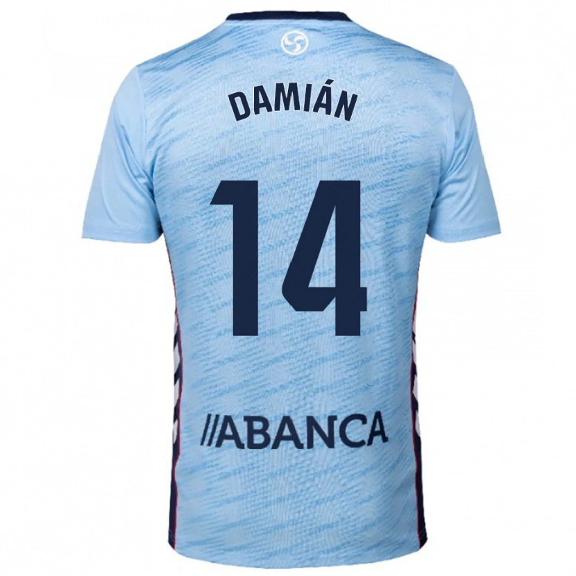 Danxen Herren Damián Rodríguez #14 Himmelblau Rot Heimtrikot Trikot 2025/26 T-Shirt