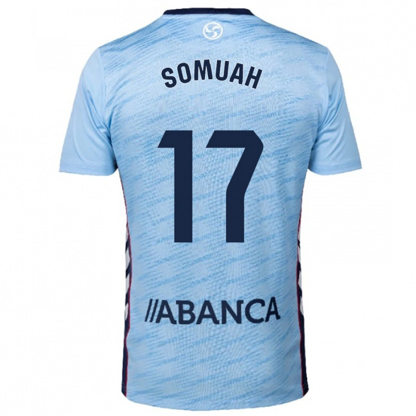 Danxen Herren Bernard Somuah #17 Himmelblau Rot Heimtrikot Trikot 2025/26 T-Shirt