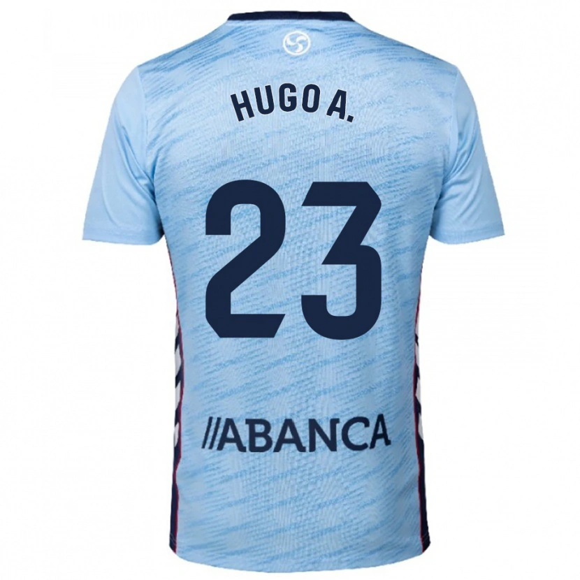 Danxen Herren Hugo Álvarez #23 Himmelblau Rot Heimtrikot Trikot 2025/26 T-Shirt