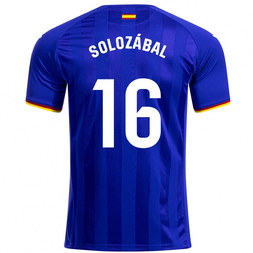 Danxen Herren Hugo Solozábal #16 Blau Rot Gelb Heimtrikot Trikot 2025/26 T-Shirt