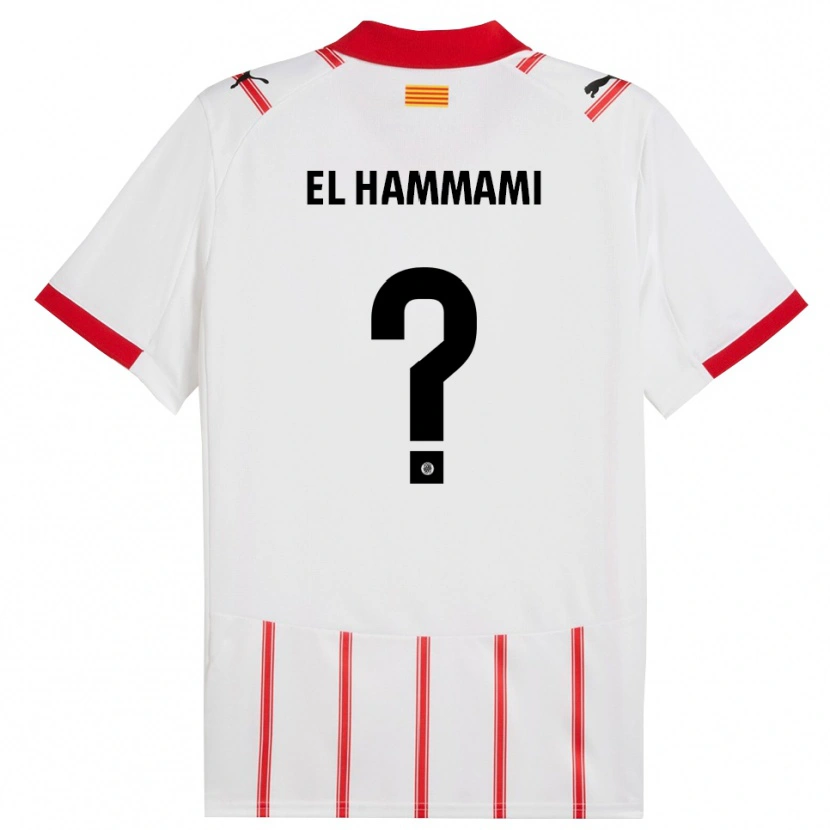 Danxen Herren Ayoub El Hammami #0 Weiß Rot Heimtrikot Trikot 2025/26 T-Shirt