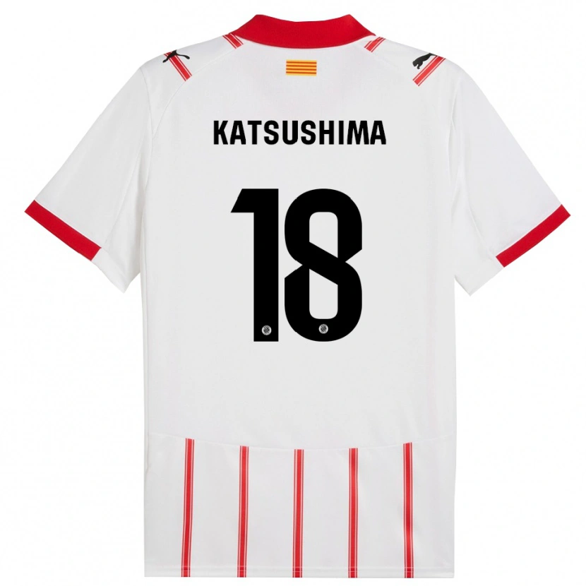 Danxen Herren Shinnosuke Katsushima #18 Weiß Rot Heimtrikot Trikot 2025/26 T-Shirt