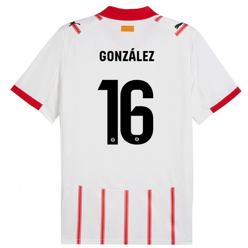 Danxen Herren Lau González #16 Weiß Rot Heimtrikot Trikot 2025/26 T-Shirt