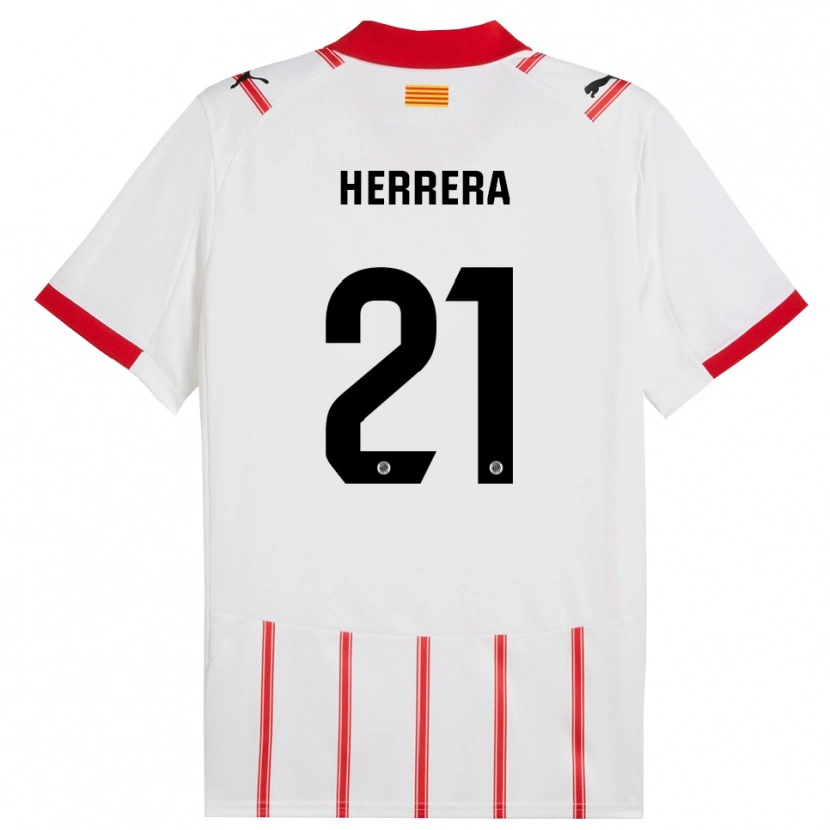 Danxen Herren Yangel Herrera #21 Weiß Rot Heimtrikot Trikot 2025/26 T-Shirt