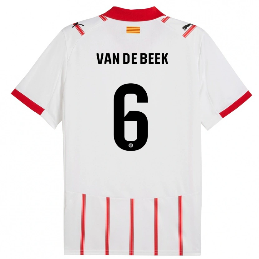 Danxen Herren Donny Van De Beek #6 Weiß Rot Heimtrikot Trikot 2025/26 T-Shirt