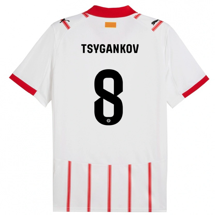 Danxen Herren Viktor Tsygankov #8 Weiß Rot Heimtrikot Trikot 2025/26 T-Shirt