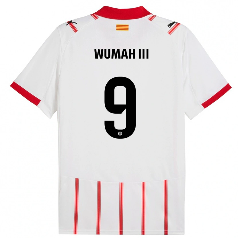 Danxen Herren Edward Wumah Iii #9 Weiß Rot Heimtrikot Trikot 2025/26 T-Shirt