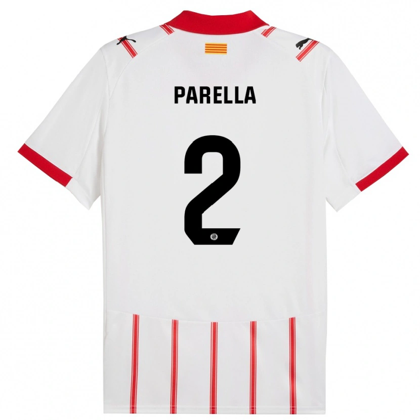 Danxen Herren Virginia Parella #2 Weiß Rot Heimtrikot Trikot 2025/26 T-Shirt