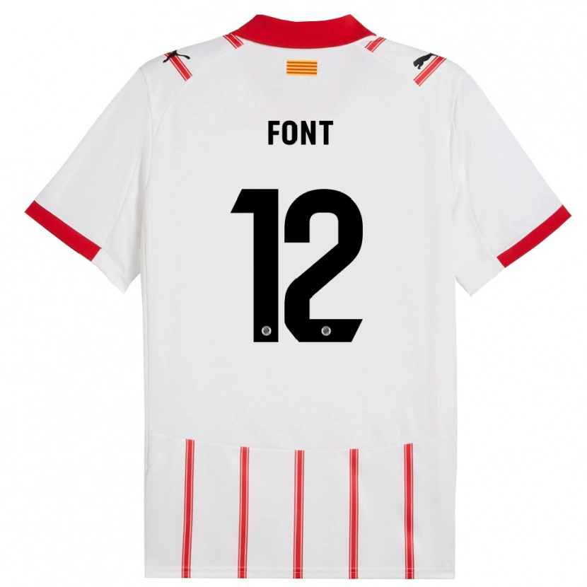 Danxen Herren Jordi Font #12 Weiß Rot Heimtrikot Trikot 2025/26 T-Shirt