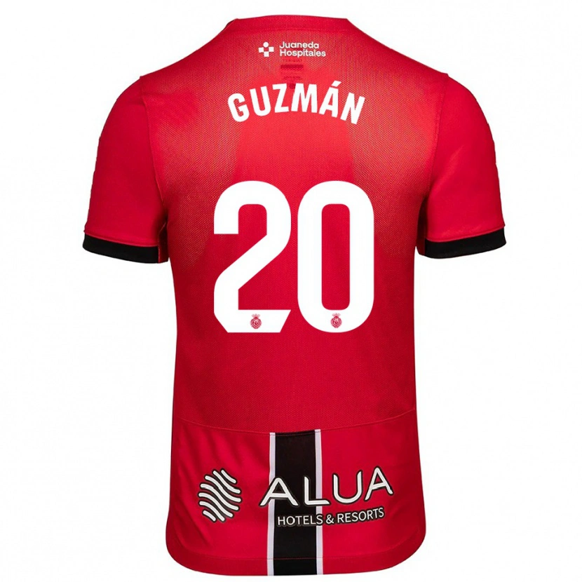 Danxen Herren Samuel Guzmán #20 Rot Schwarz Heimtrikot Trikot 2025/26 T-Shirt