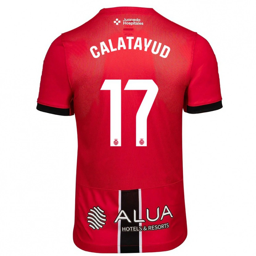 Danxen Herren Miguel Calatayud #17 Rot Schwarz Heimtrikot Trikot 2025/26 T-Shirt