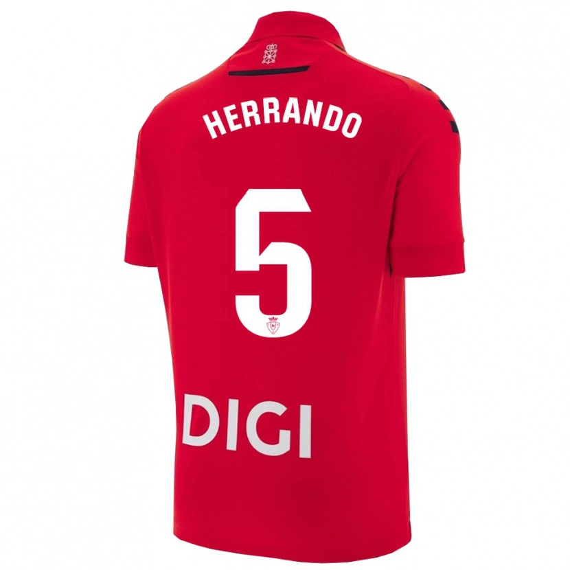 Danxen Herren Jorge Herrando #5 Rot Schwarz Heimtrikot Trikot 2025/26 T-Shirt