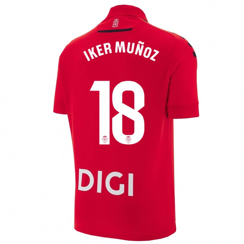 Danxen Herren Iker Muñoz #18 Rot Schwarz Heimtrikot Trikot 2025/26 T-Shirt
