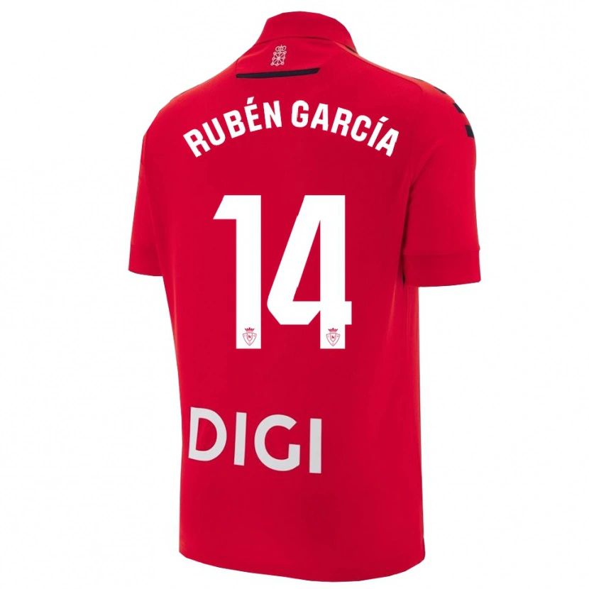 Danxen Herren Rubén García #14 Rot Schwarz Heimtrikot Trikot 2025/26 T-Shirt