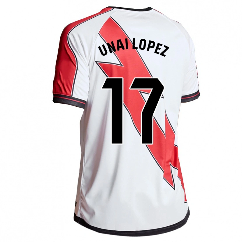 Danxen Herren Unai López #17 Weiß Rot Heimtrikot Trikot 2025/26 T-Shirt