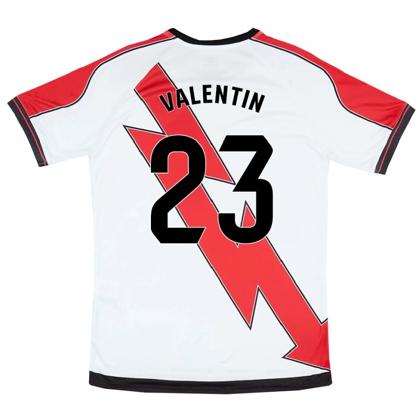Danxen Herren Óscar Valentín #23 Weiß Rot Heimtrikot Trikot 2025/26 T-Shirt