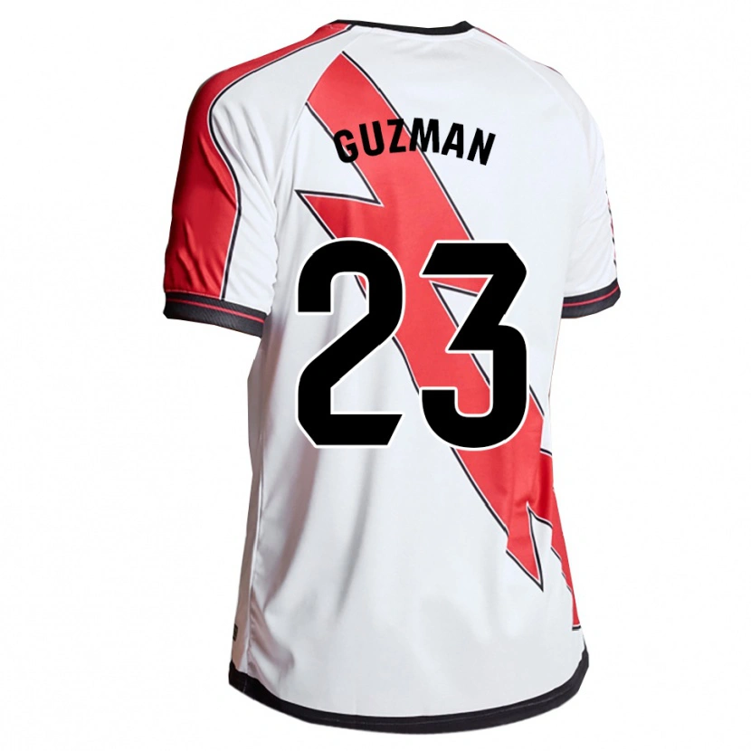 Danxen Herren Miguel Guzmán #23 Weiß Rot Heimtrikot Trikot 2025/26 T-Shirt