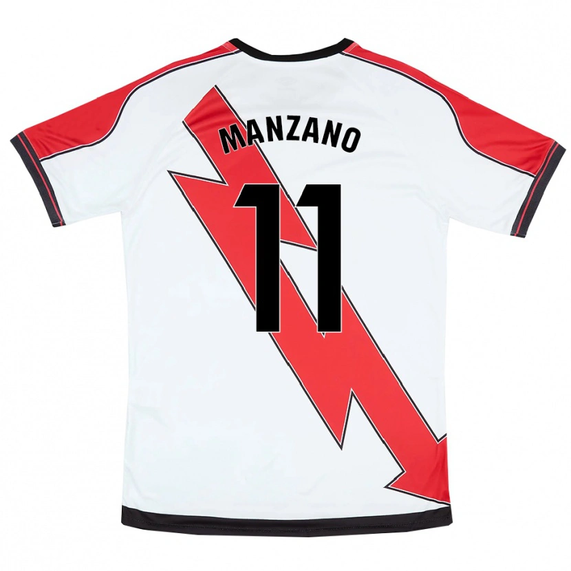 Danxen Herren Sergio Manzano #11 Weiß Rot Heimtrikot Trikot 2025/26 T-Shirt
