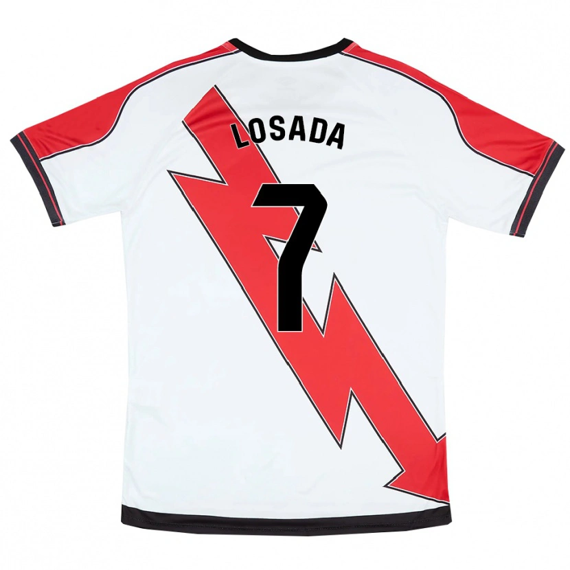 Danxen Herren Juan Losada #7 Weiß Rot Heimtrikot Trikot 2025/26 T-Shirt