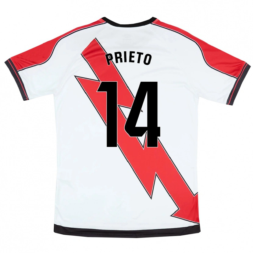 Danxen Herren Pablo Prieto #14 Weiß Rot Heimtrikot Trikot 2025/26 T-Shirt