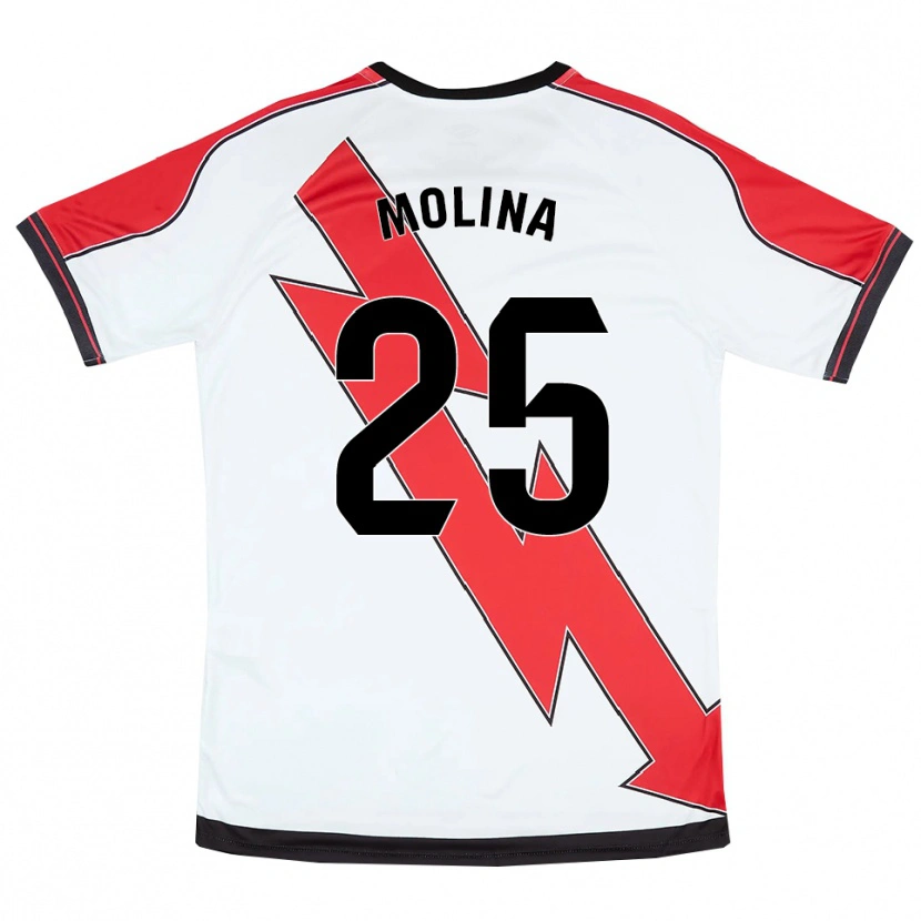 Danxen Herren Adrián Molina #25 Weiß Rot Heimtrikot Trikot 2025/26 T-Shirt