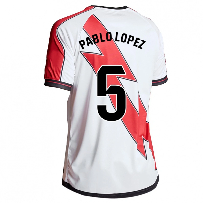 Danxen Herren Pablo López #5 Weiß Rot Heimtrikot Trikot 2025/26 T-Shirt