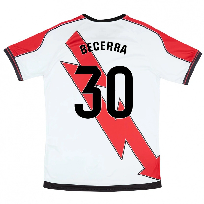 Danxen Herren Samu Becerra #30 Weiß Rot Heimtrikot Trikot 2025/26 T-Shirt