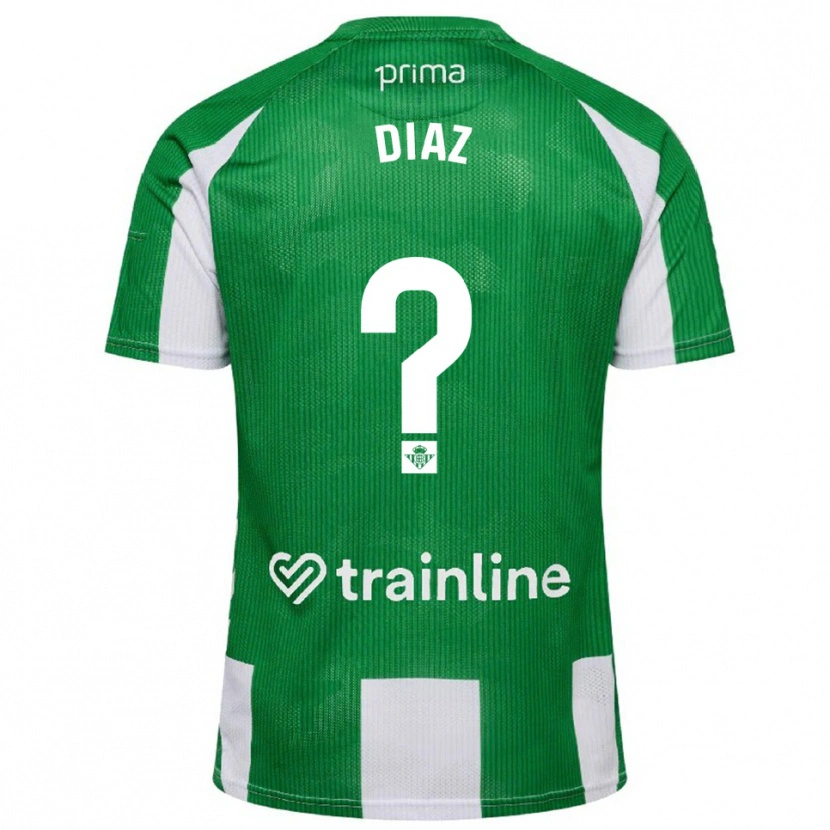 Danxen Herren Ismael Díaz #0 Grün Weiß Heimtrikot Trikot 2025/26 T-Shirt