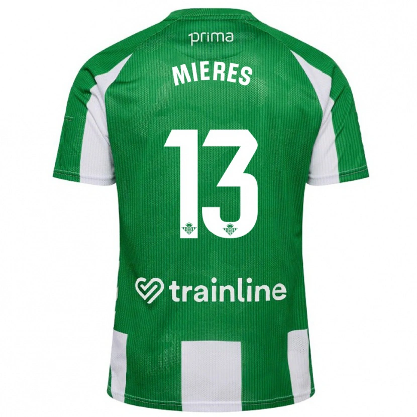 Danxen Herren Malena Mieres García #13 Grün Weiß Heimtrikot Trikot 2025/26 T-Shirt