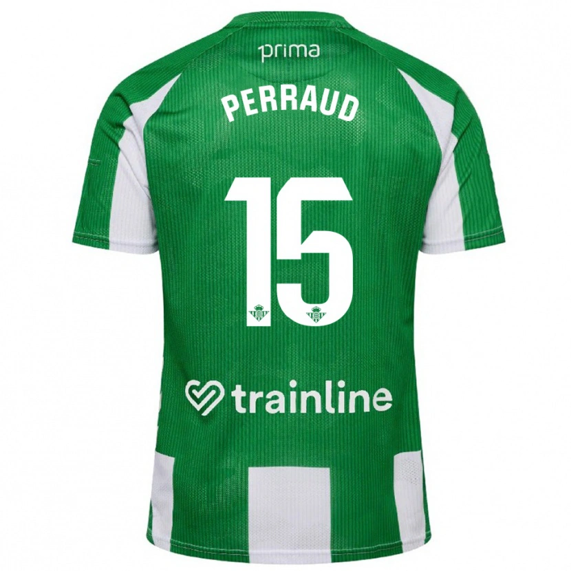 Danxen Herren Romain Perraud #15 Grün Weiß Heimtrikot Trikot 2025/26 T-Shirt