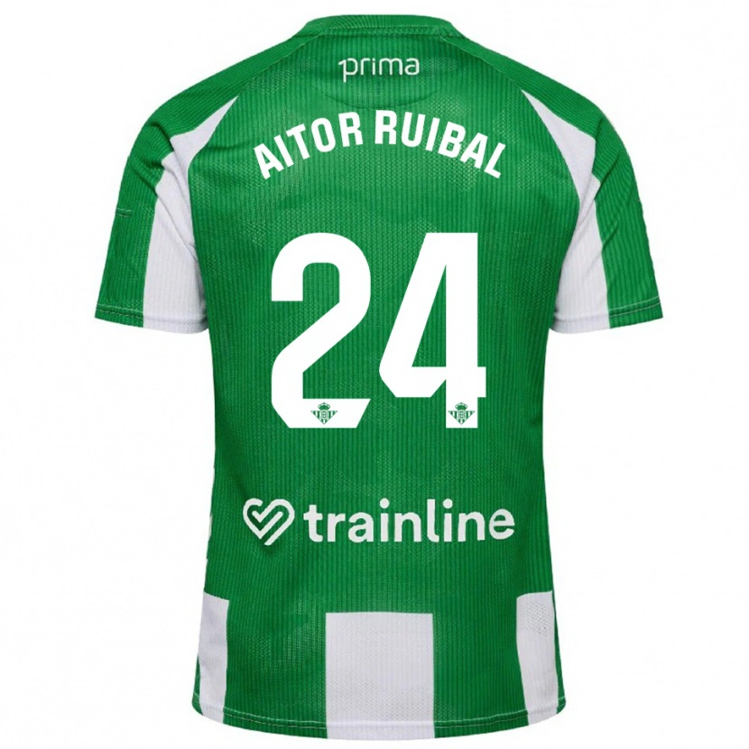 Danxen Herren Aitor Ruibal #24 Grün Weiß Heimtrikot Trikot 2025/26 T-Shirt