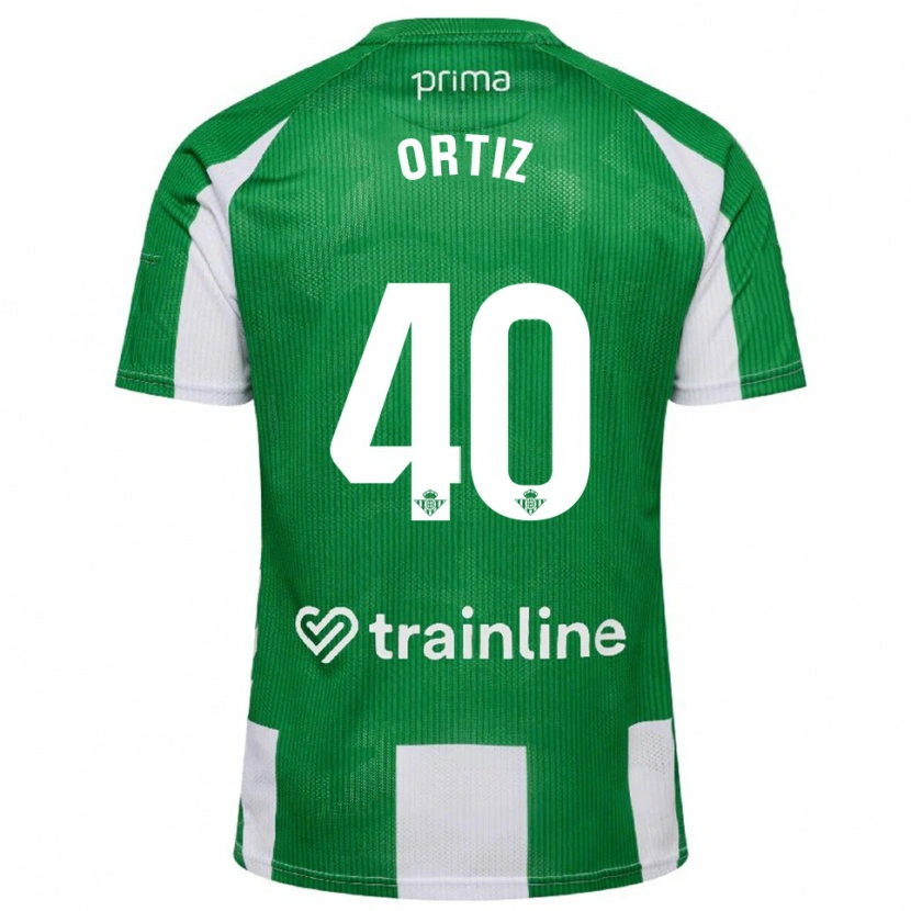 Danxen Herren Ángel Ortiz #40 Grün Weiß Heimtrikot Trikot 2025/26 T-Shirt