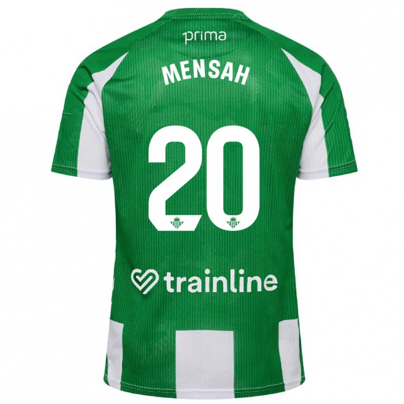 Danxen Herren Mawuli Mensah #20 Grün Weiß Heimtrikot Trikot 2025/26 T-Shirt