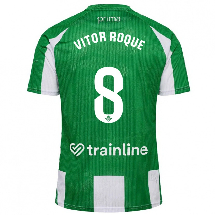 Danxen Herren Vitor Roque #8 Grün Weiß Heimtrikot Trikot 2025/26 T-Shirt