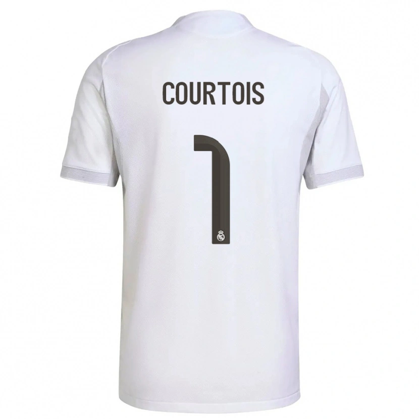 Danxen Herren Thibaut Courtois #1 Weiß Gelb Heimtrikot Trikot 2025/26 T-Shirt
