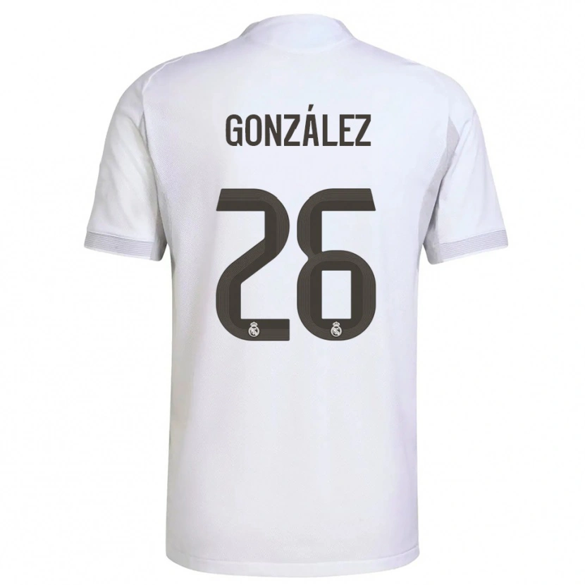Danxen Herren Fran González #26 Weiß Gelb Heimtrikot Trikot 2025/26 T-Shirt