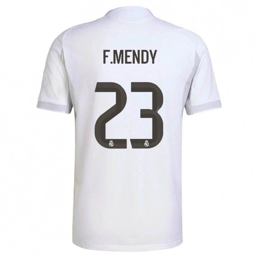Danxen Herren Ferland Mendy #23 Weiß Gelb Heimtrikot Trikot 2025/26 T-Shirt