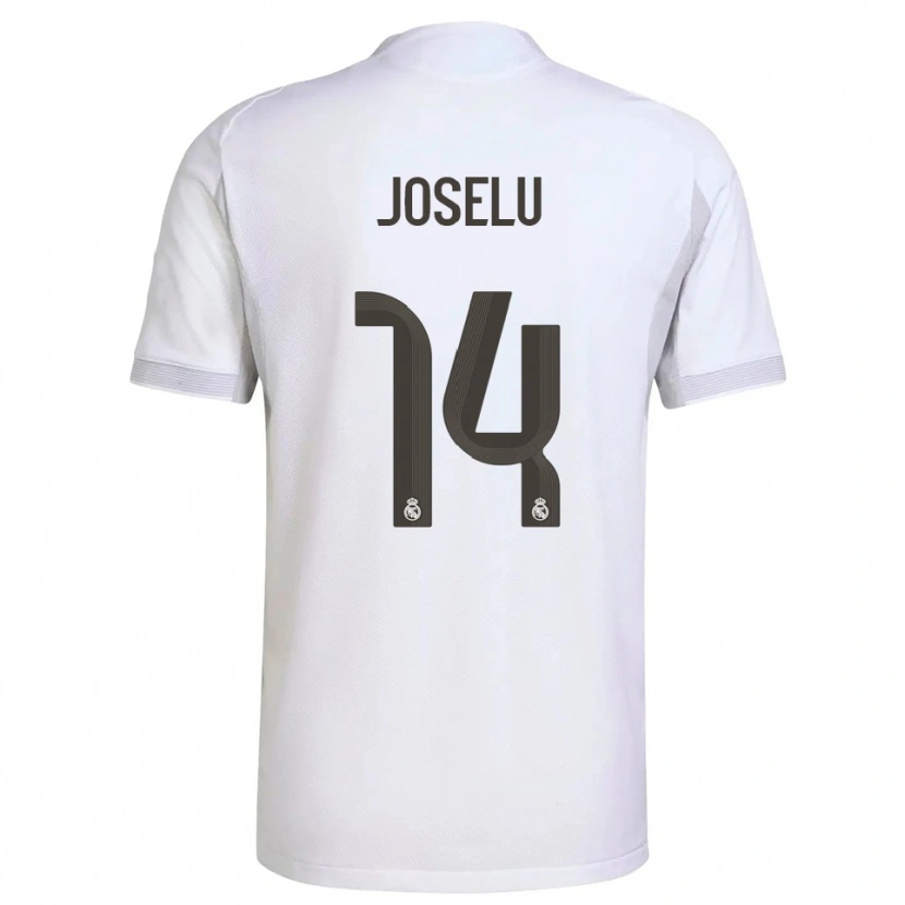 Danxen Herren Joselu #14 Weiß Gelb Heimtrikot Trikot 2025/26 T-Shirt