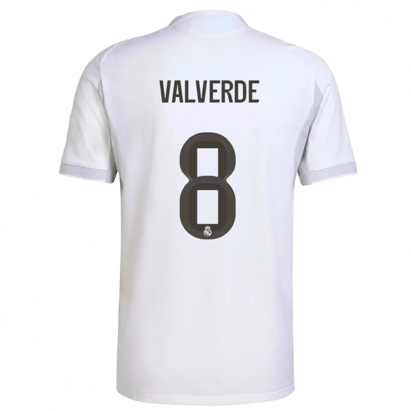 Danxen Herren Federico Valverde #8 Weiß Gelb Heimtrikot Trikot 2025/26 T-Shirt