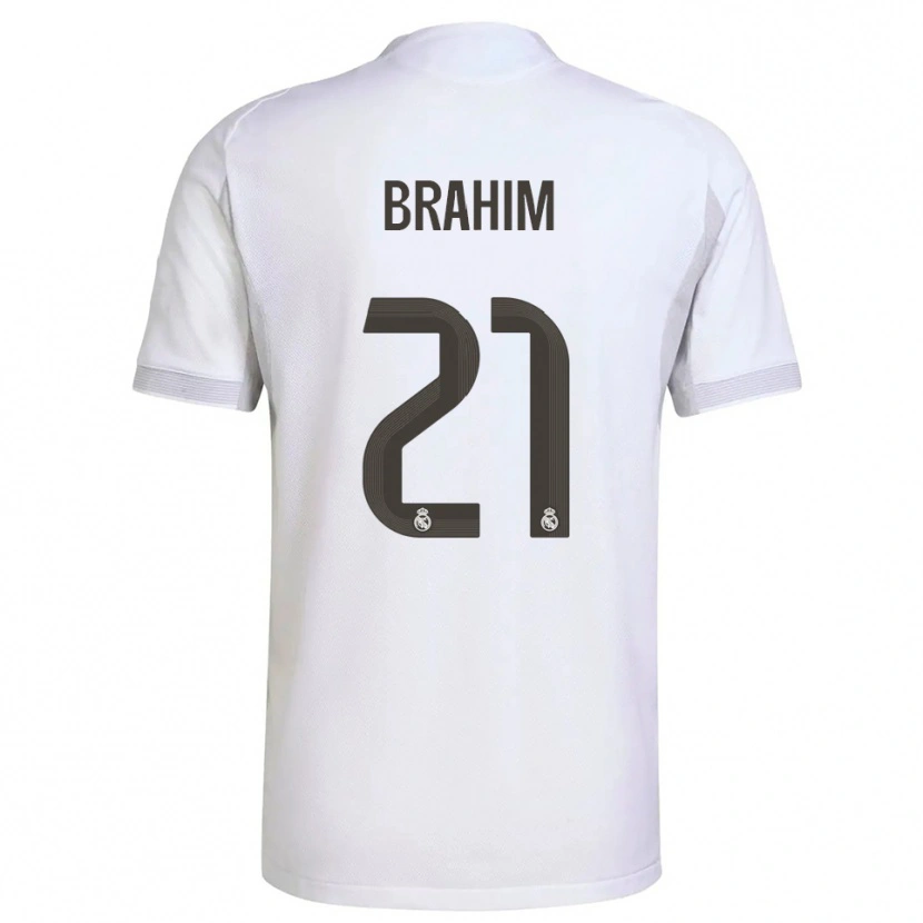 Danxen Herren Brahim Díaz #21 Weiß Gelb Heimtrikot Trikot 2025/26 T-Shirt