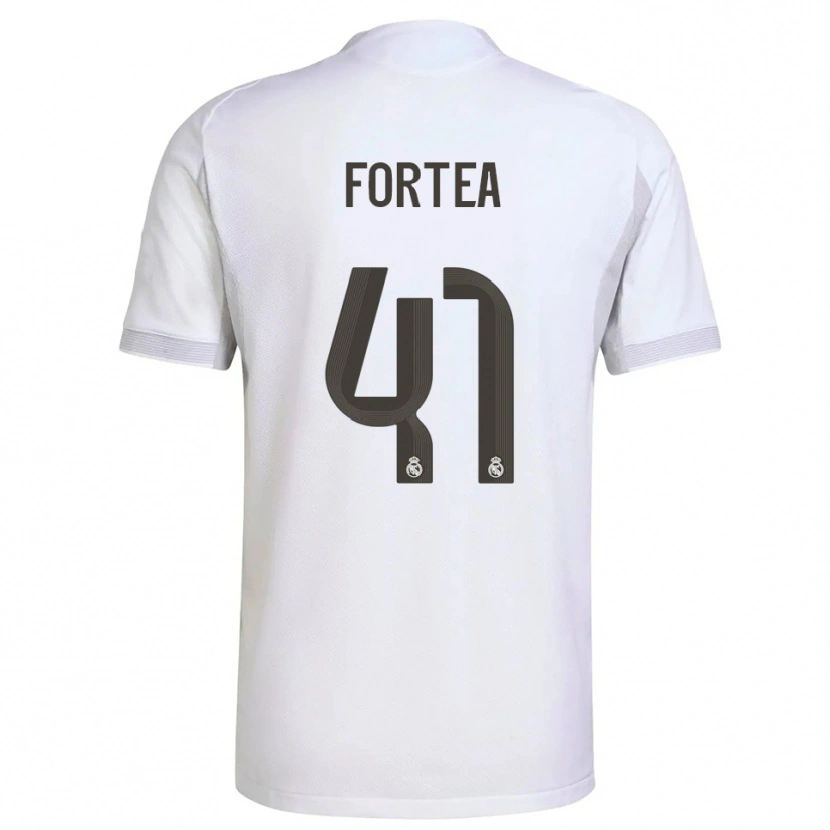 Danxen Herren Jesús Fortea #41 Weiß Gelb Heimtrikot Trikot 2025/26 T-Shirt