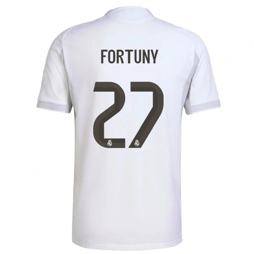 Danxen Herren Pol Fortuny #27 Weiß Gelb Heimtrikot Trikot 2025/26 T-Shirt