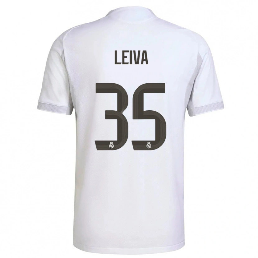 Danxen Herren Álvaro Leiva #35 Weiß Gelb Heimtrikot Trikot 2025/26 T-Shirt