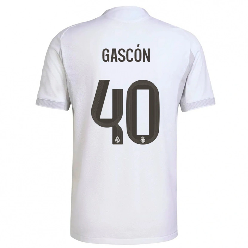 Danxen Herren Ignacio Gascón #40 Weiß Gelb Heimtrikot Trikot 2025/26 T-Shirt