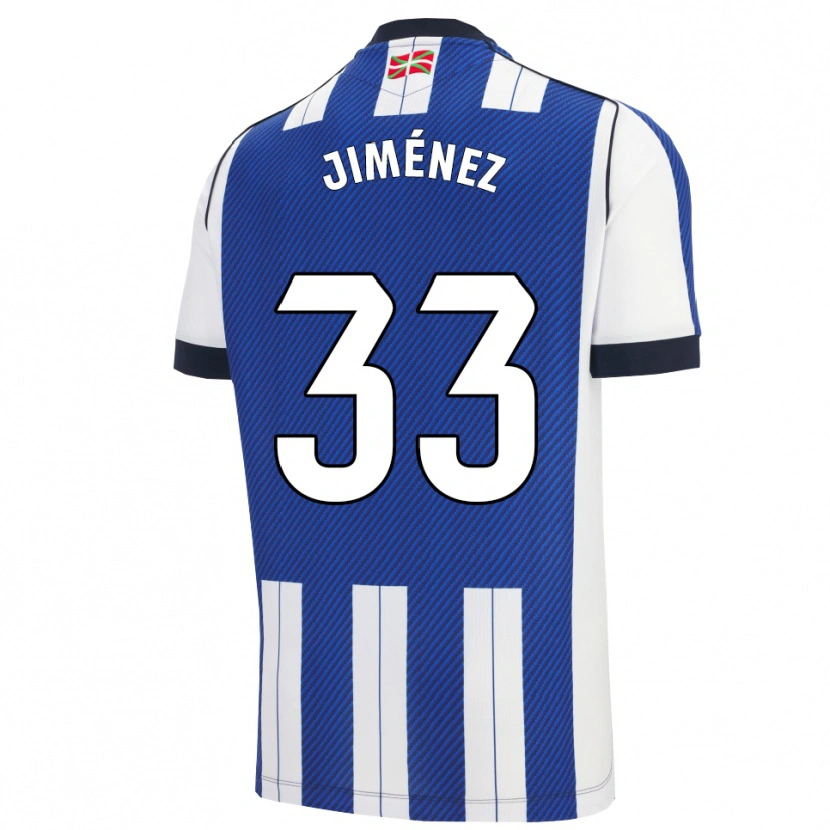 Danxen Herren Javier Jiménez #33 Blau Weiß Heimtrikot Trikot 2025/26 T-Shirt