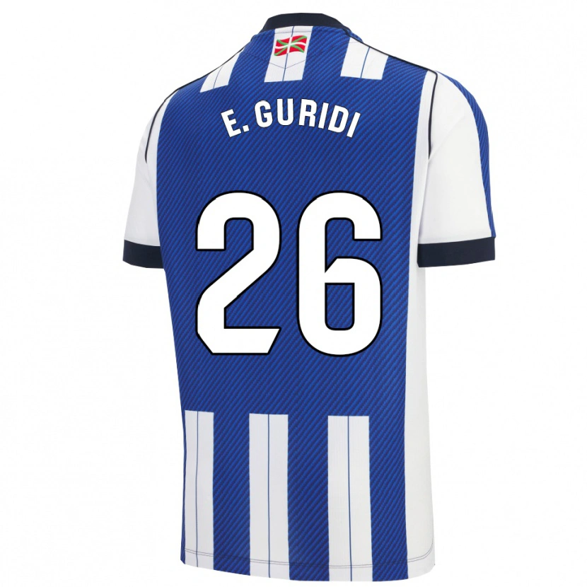 Danxen Herren Elene Guridi #26 Blau Weiß Heimtrikot Trikot 2025/26 T-Shirt